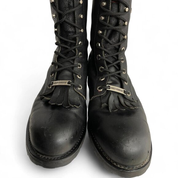 Harley Davidson Steel Toe Combat Leather Motorcycle Biker Work Boots Men's 14 - Picture 8 of 15
